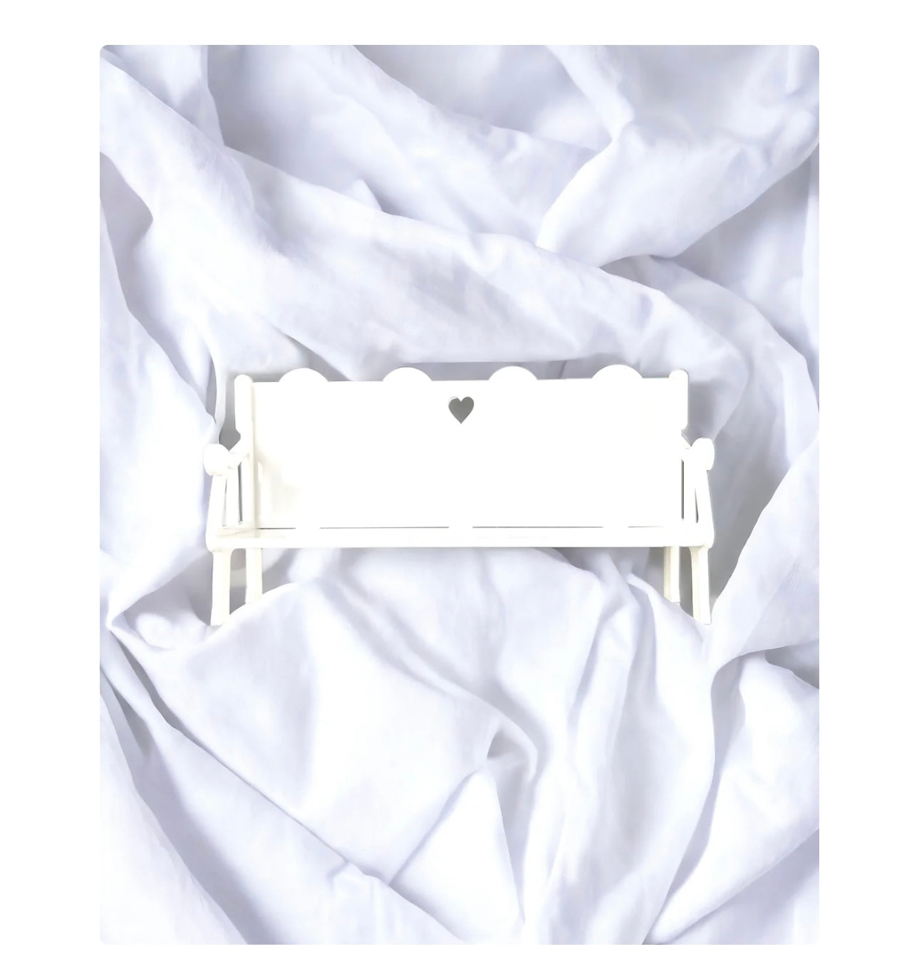 White acrylic memorial bench