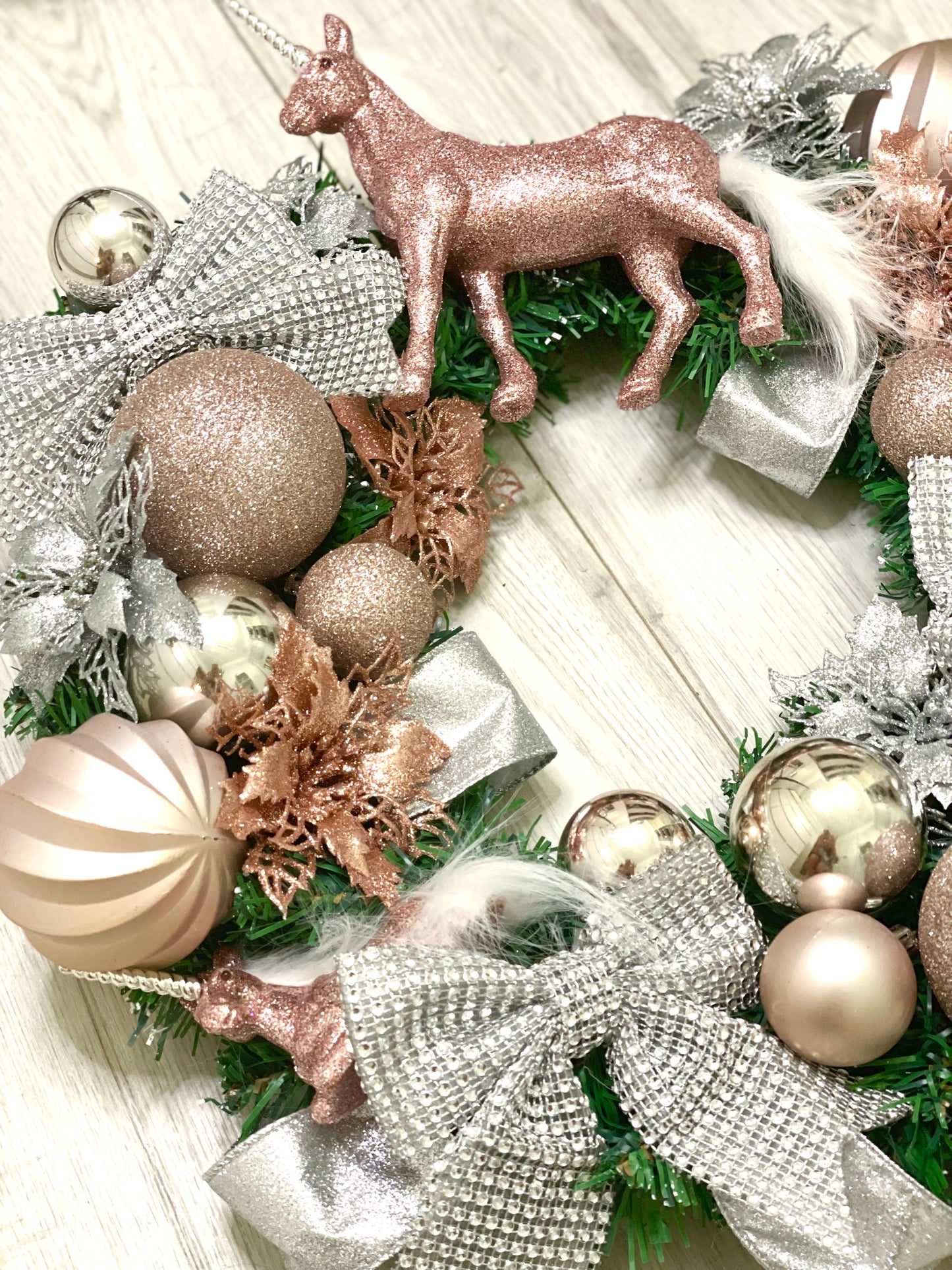 Unicorn Christmas wreath