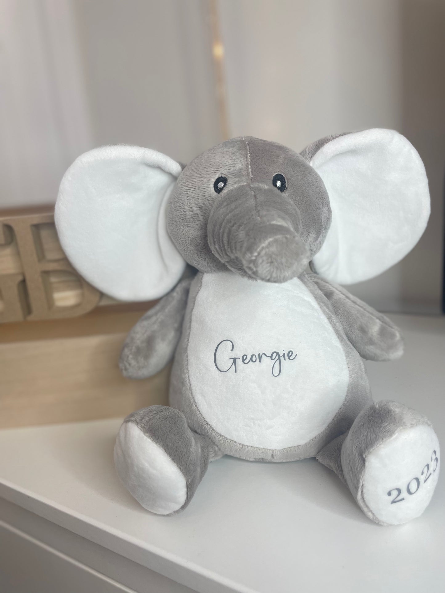 Baby mumbles teddy