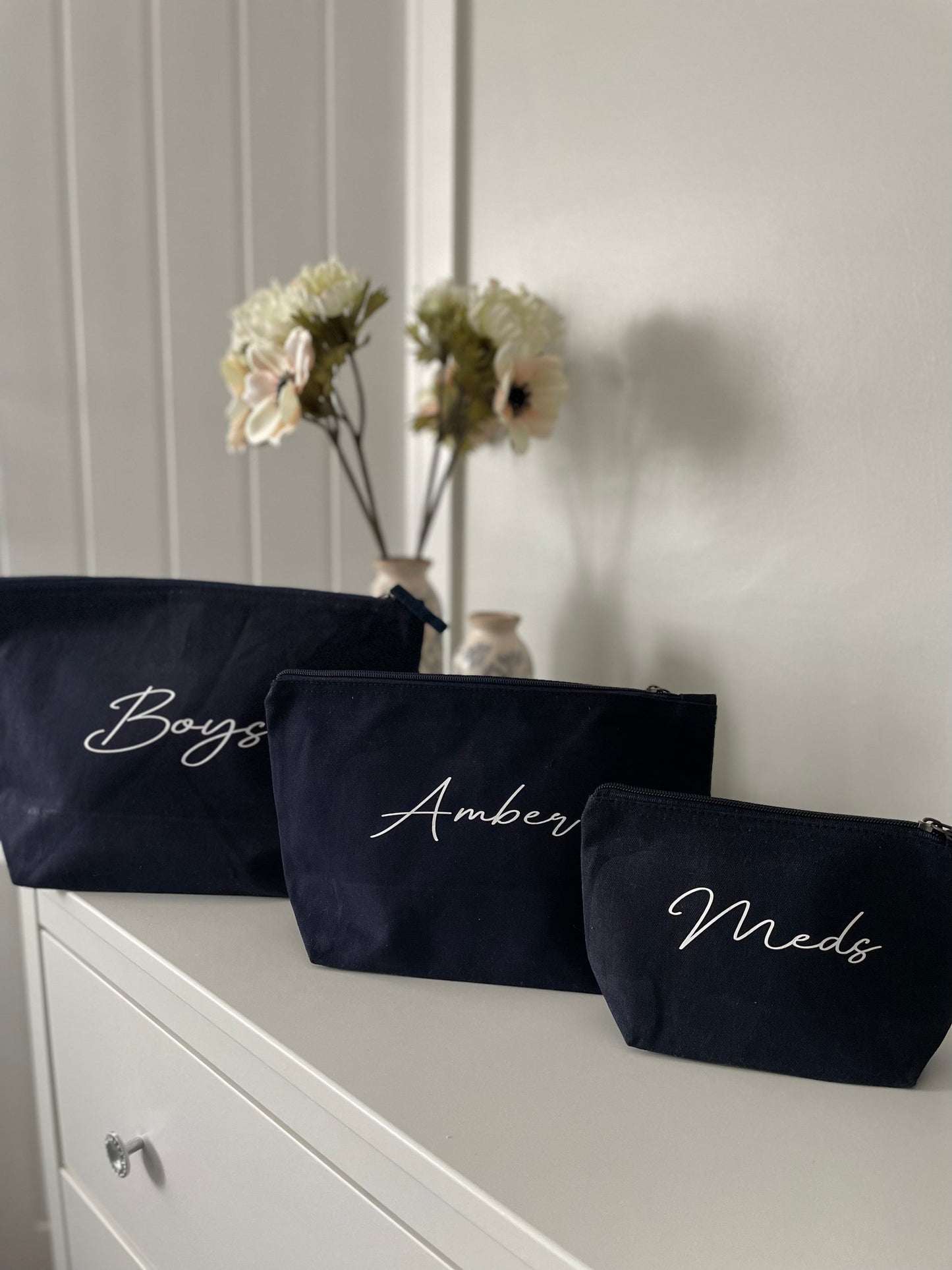 Canvas accessory bags