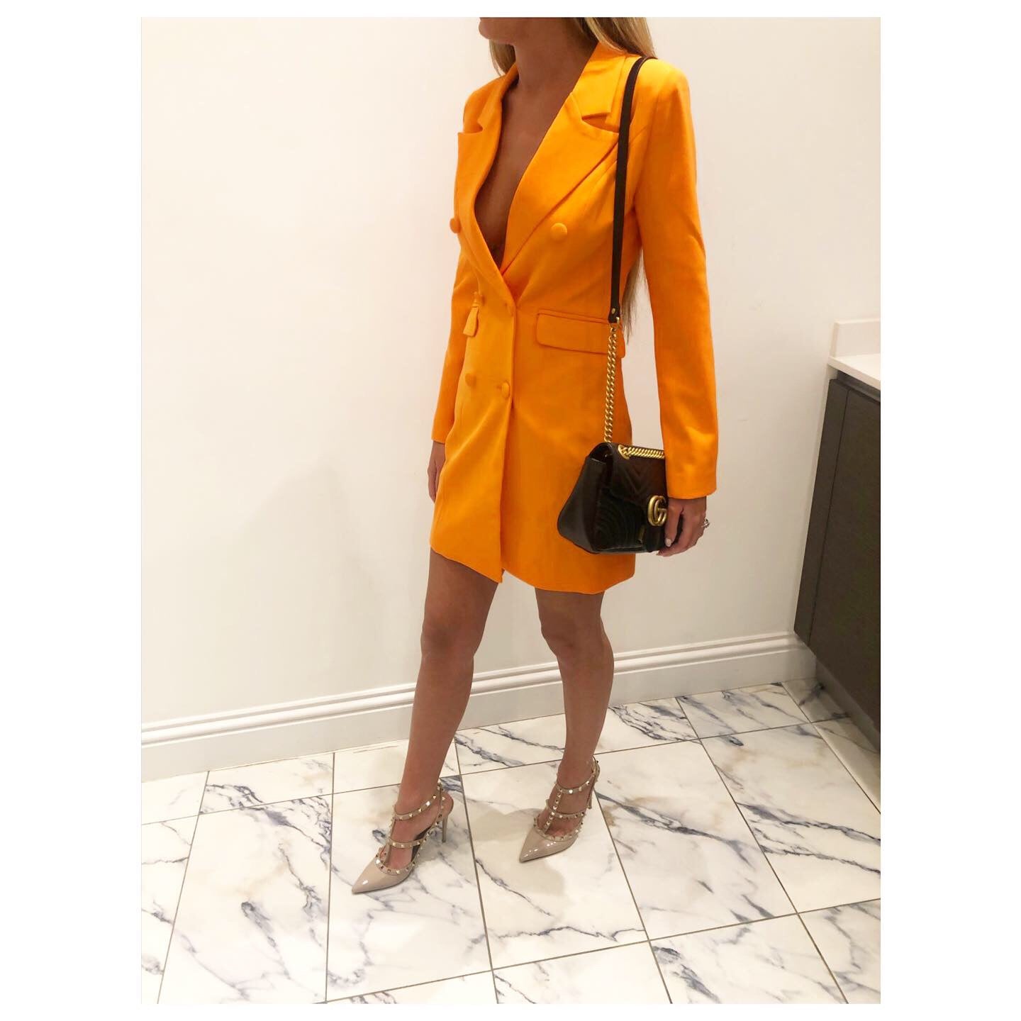 Orange blazer