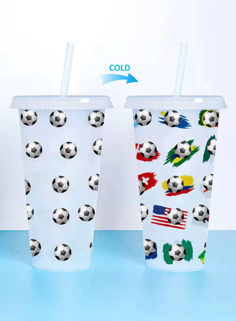 Colour changing cold cup