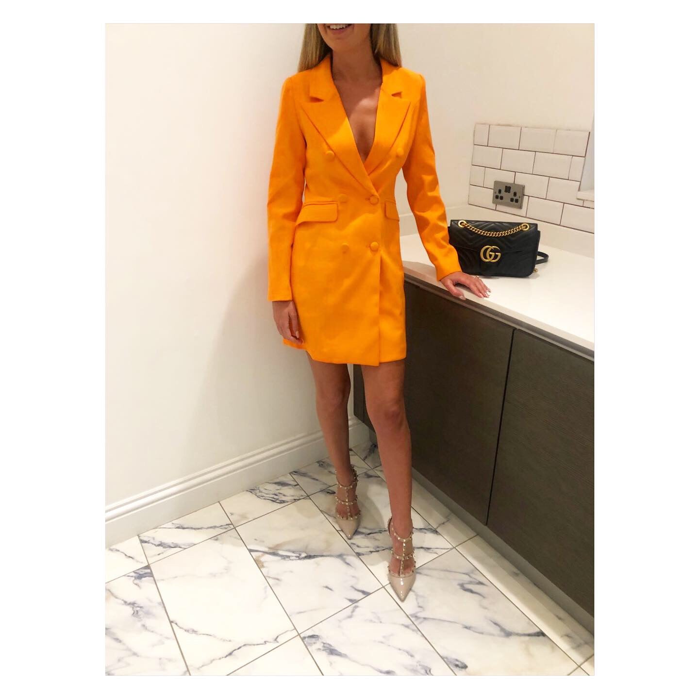 Orange blazer
