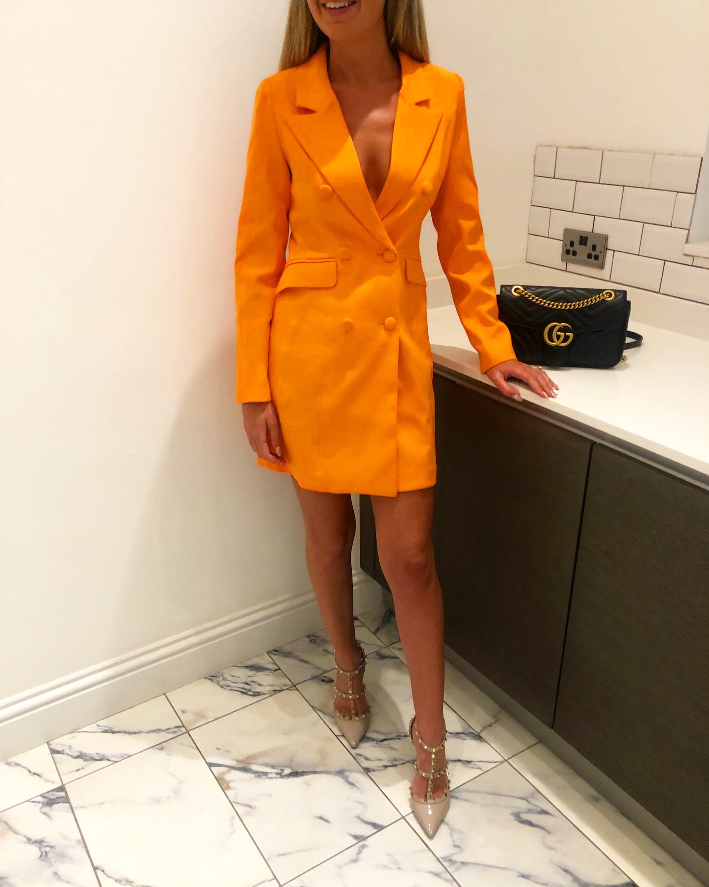 Orange blazer