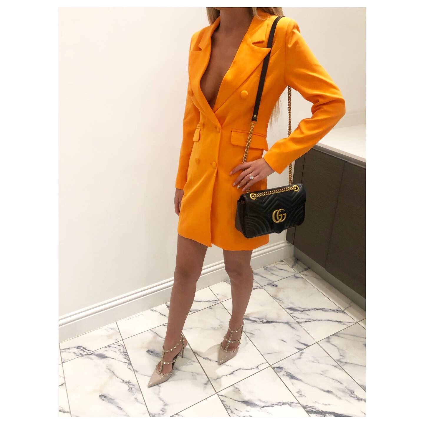 Orange blazer