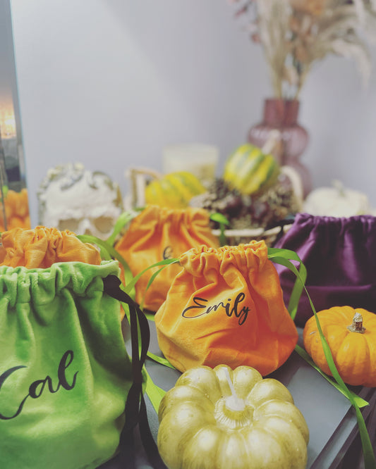 Halloween velvet pouches