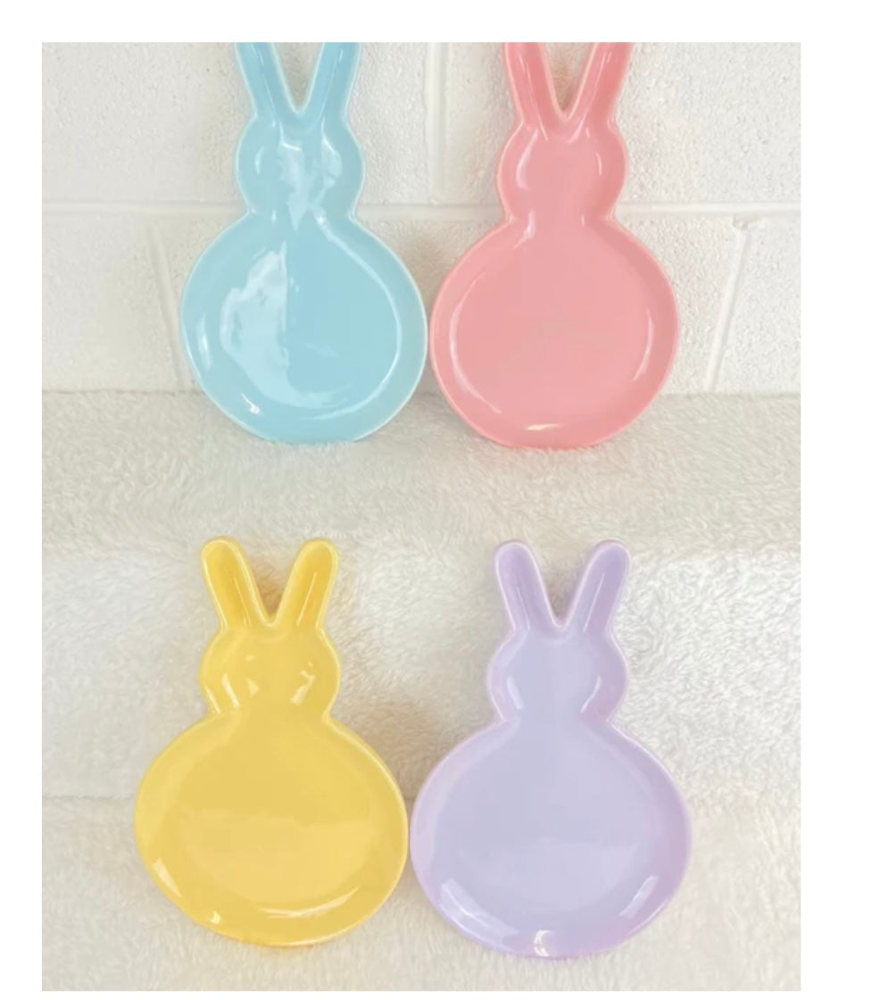 Ceramic bunny plates