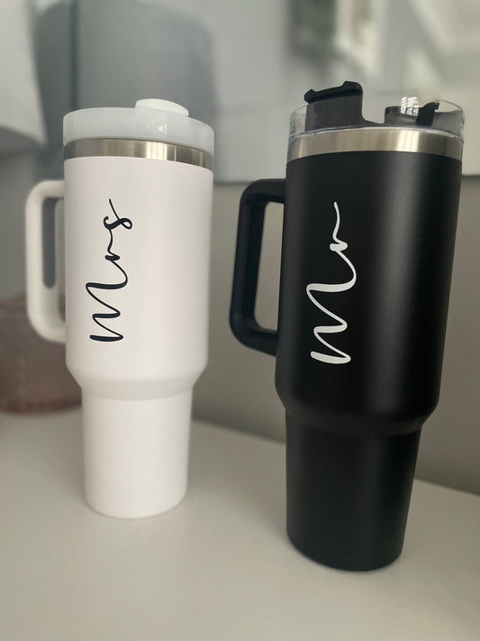 Mug tumbler with handle