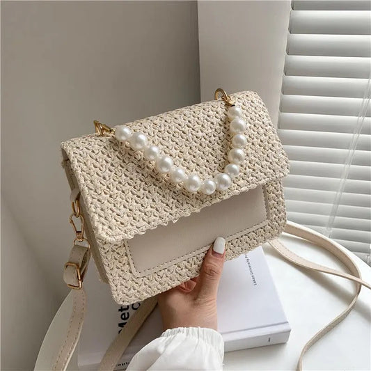 Personalised pearl shoulder bag