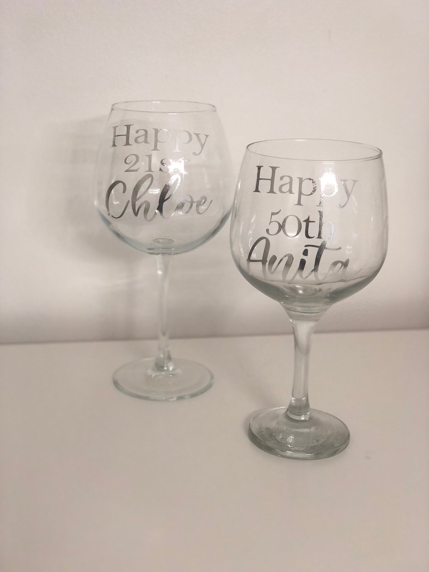 Personalised gin / wine / champagne glass