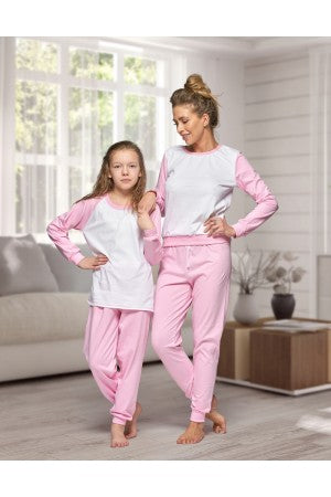 Ladies personalised contrast pyjamas