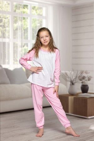 Kids personalised contrast trouser pyjamas