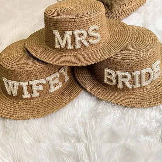 Bride beach hat